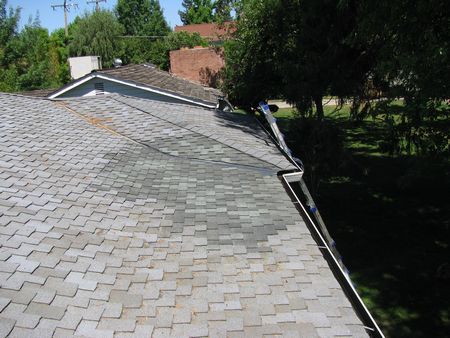 new shingles are installed to complete the repair