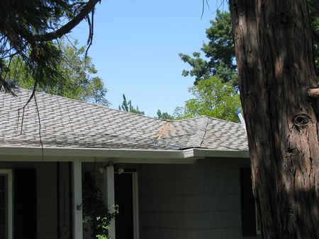 the completed roof repair